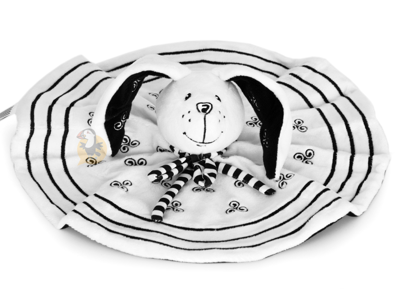 ⇒ Doudou bébé breton garçon / fille Lapinou Triskell blanc