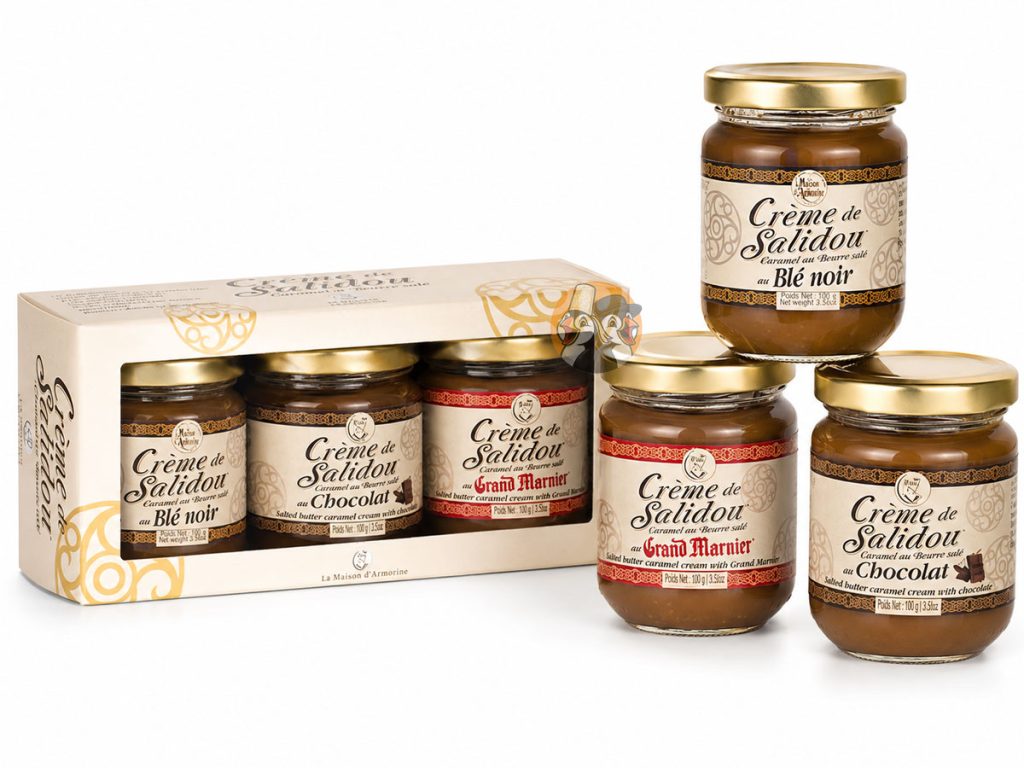 Coffret 3 crèmes de caramel au beurre salé Salidou 3x100g
