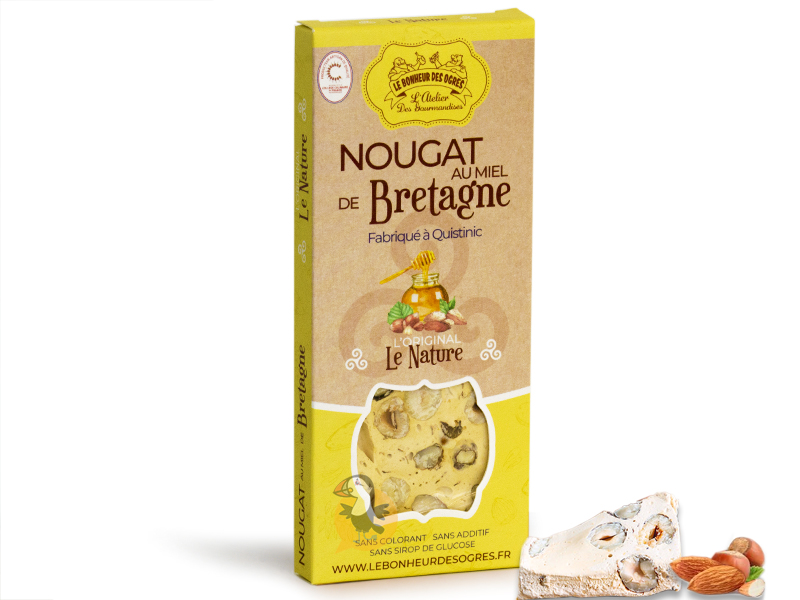 Nougat au miel de Bretagne - La Châteigne - 80g