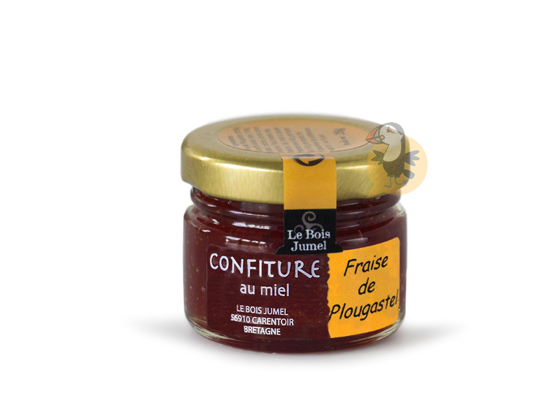 Pot dégustation confiture de fraise de Plougastel au miel – 35g