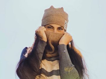 Ensemble femme hiver Blanc - Snood et bonnet