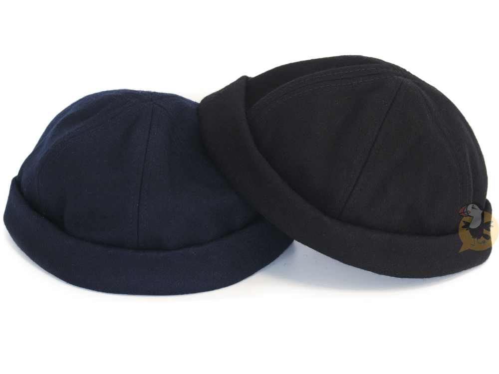 ⇒ Bonnet docker, Miki Marin court en laine Mikou - noir ou bleu marine