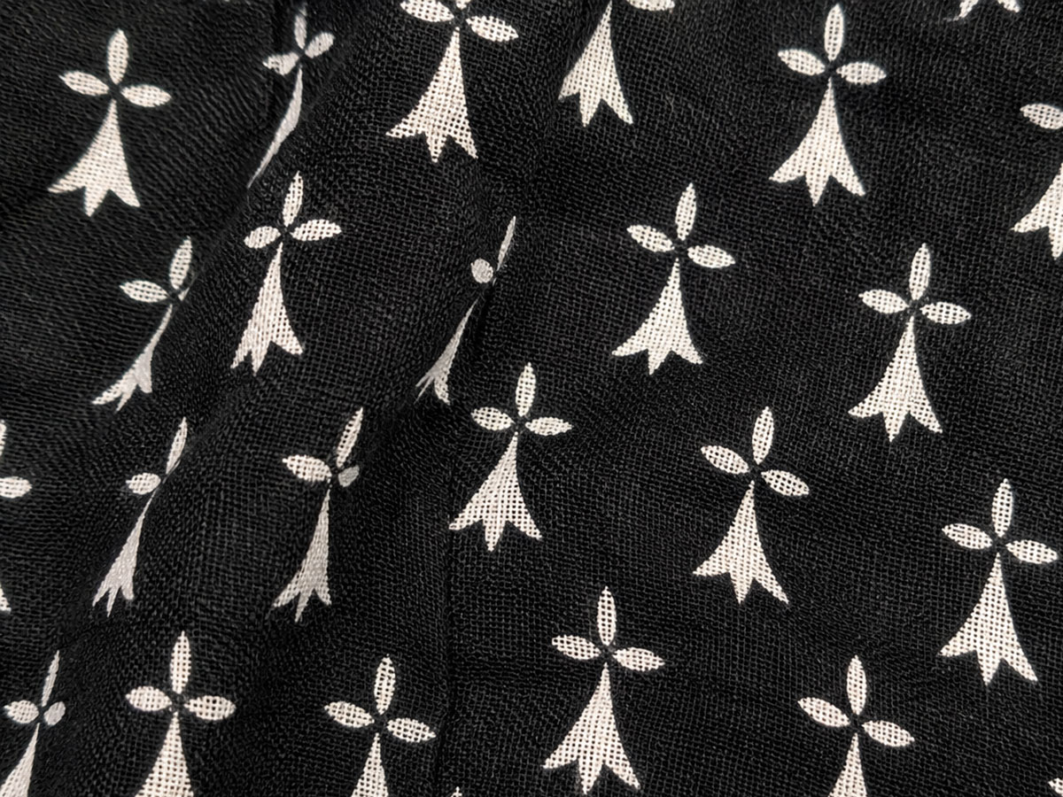 Foulard chèche hermines noir – Image 4