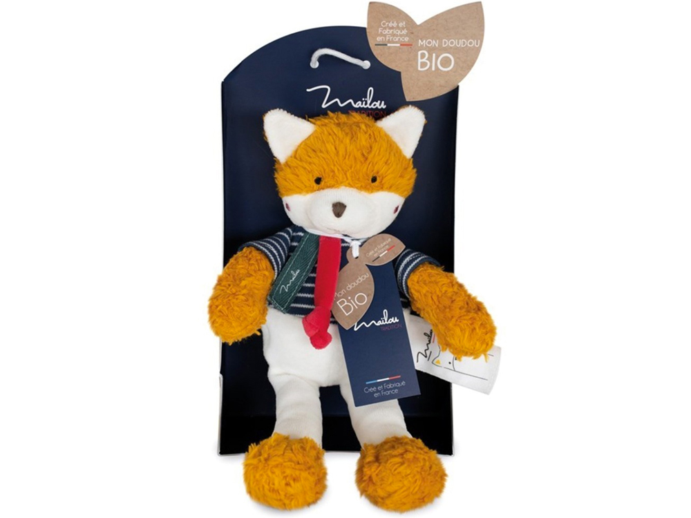 ⇒ Peluche bretonne bébé renard marin Coton BIO GOTS ✔️ Bretagne