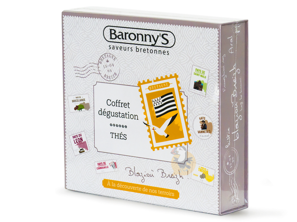 ⇒ Coffret breton dégustation 48 Thés & Tisanes de Bretagne Baronny's