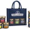 Sac cadeau breton en jute 6 tartinables marins de Bretagne