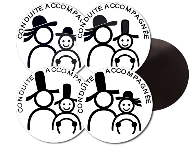 conduite accompagnée afro - 15cm - Sticker/autocollant