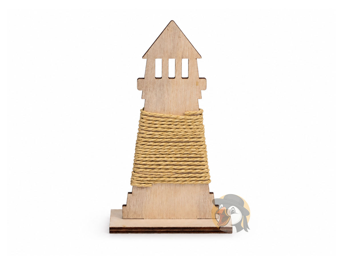 Petit phare en bois / Décor de table 15cm – Image 3