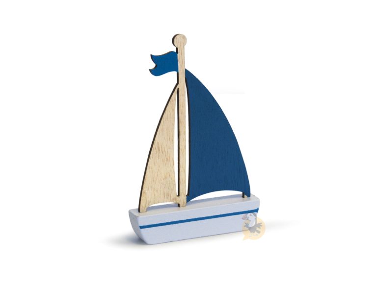 ⇒ Petit voilier déco en bois / Bateau décoratif de table 12 cm