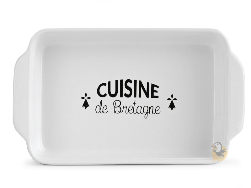 ⇒ Plat à four Hermines « Cuisine de Bretagne » 30 x 18 cm