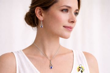 Alternative view of Boucles d'oreilles / Pendants Noeuds de la trinité Lapis Lazuli - Argent 925
