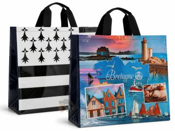 Sac cabas course / shopping Bretagne Drapeau Breton