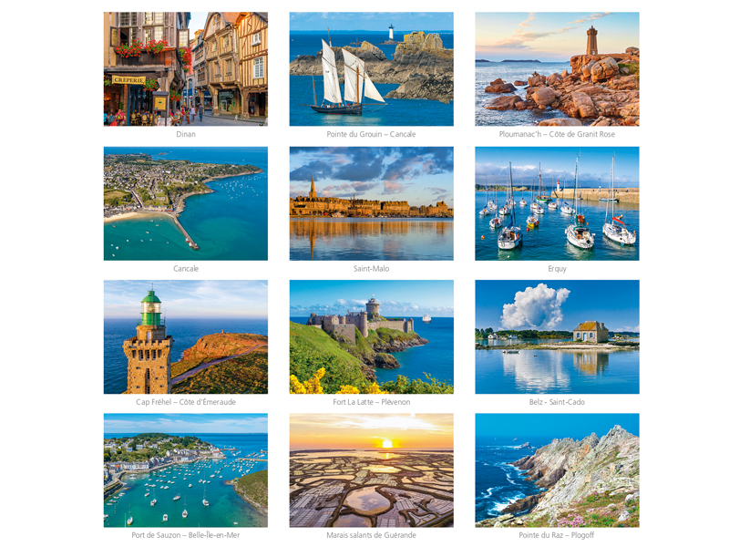 Calendrier 2024 - Bretagne - Calendrier format chevalet de bureau