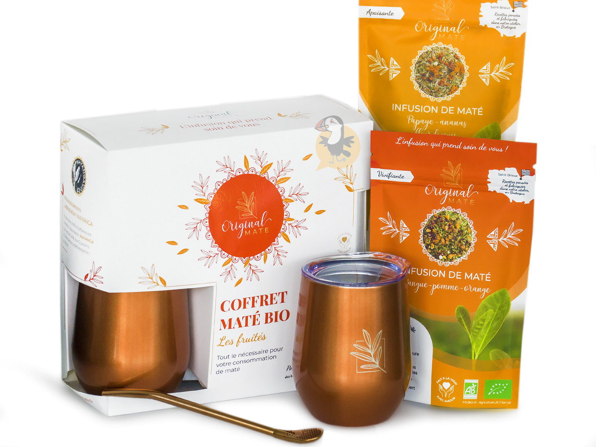 ⇒ Coffret Maté Breton BIO + calebasse – Les Fruités