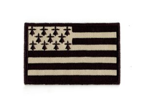 Patch / Ecusson In Tessuto Camouflage Con Bandiera Bretone - Per Giubbotto, Zaino, Berretto