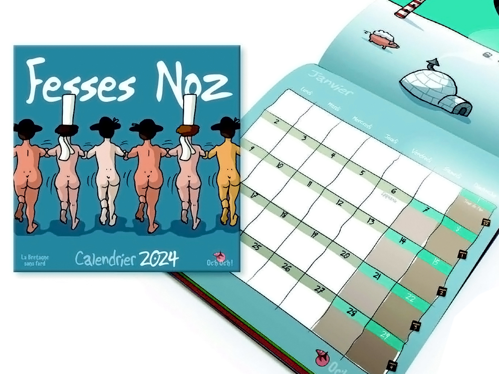 Calendrier 2024 humour breton Fesses Noz