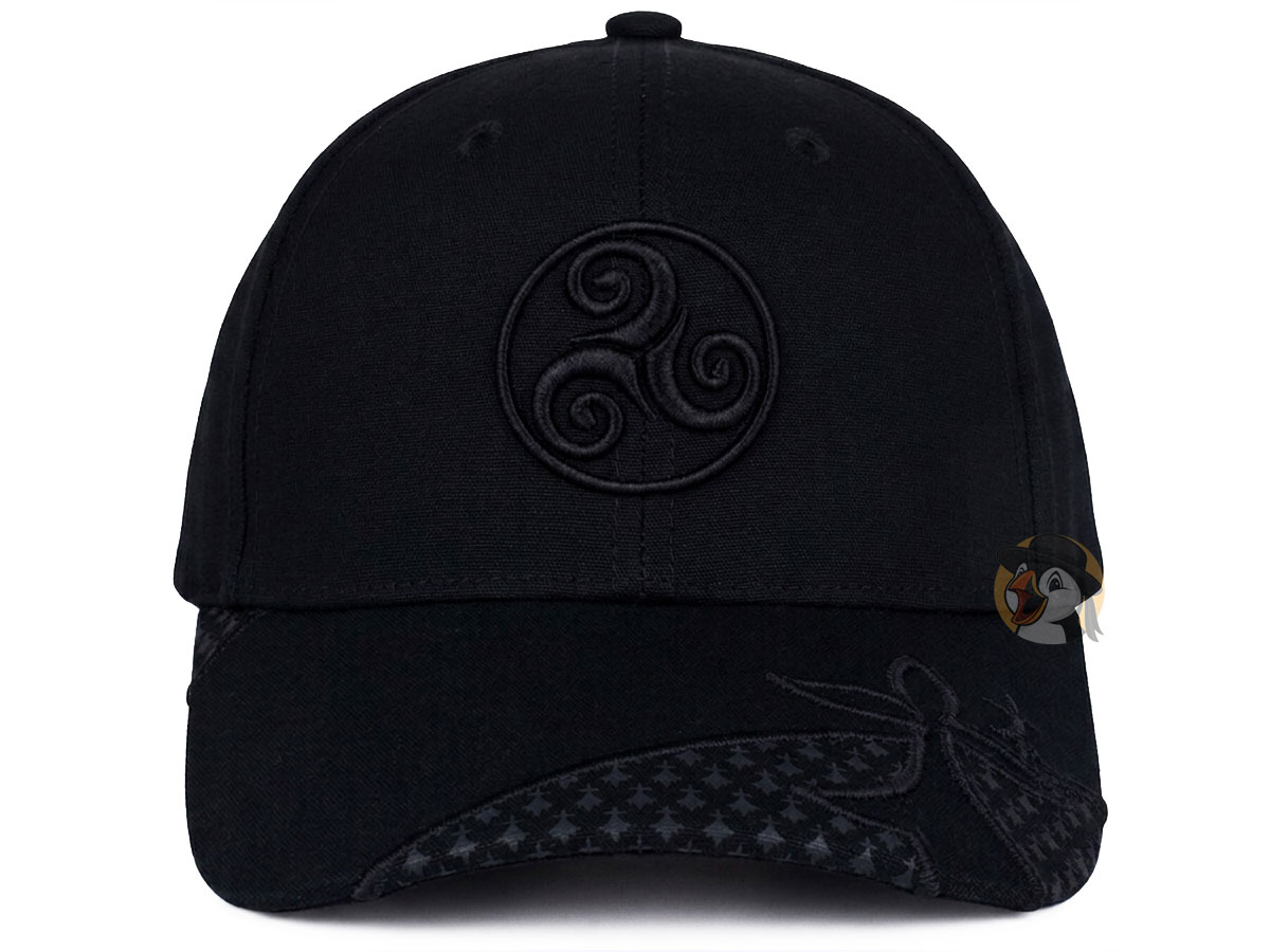 Casquette Bretagne noire monochrome Triskell & Hermines – Image 2