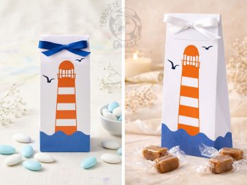 Alternative view of 10 ballotins à dragées Phare breton