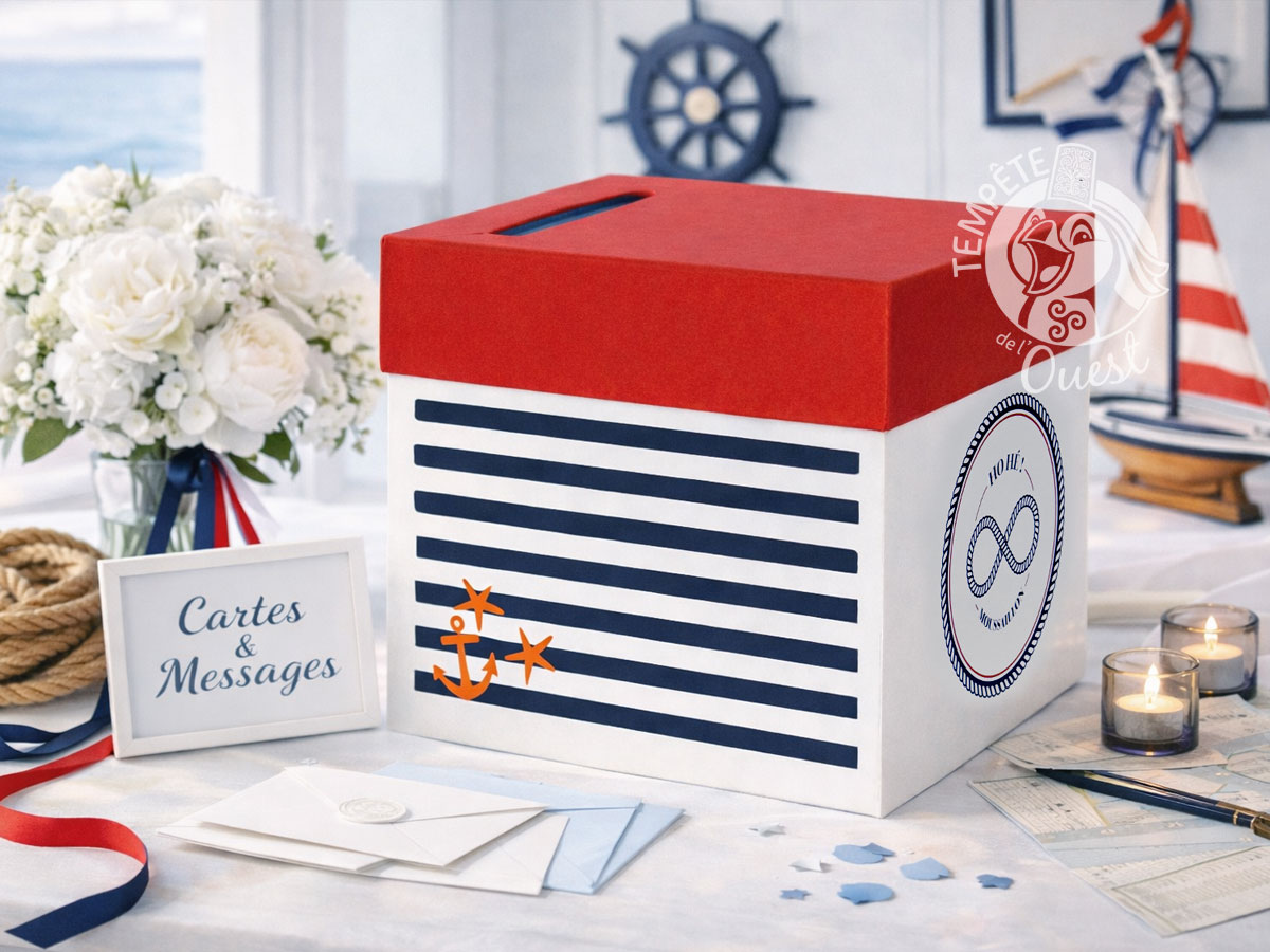 Urne thème mer / marin Marinière – Image 4