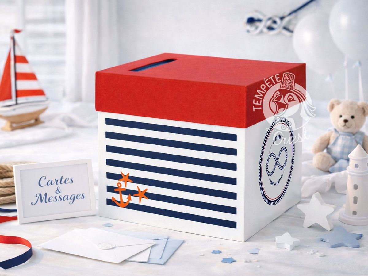 Urne thème mer / marin Marinière – Image 3