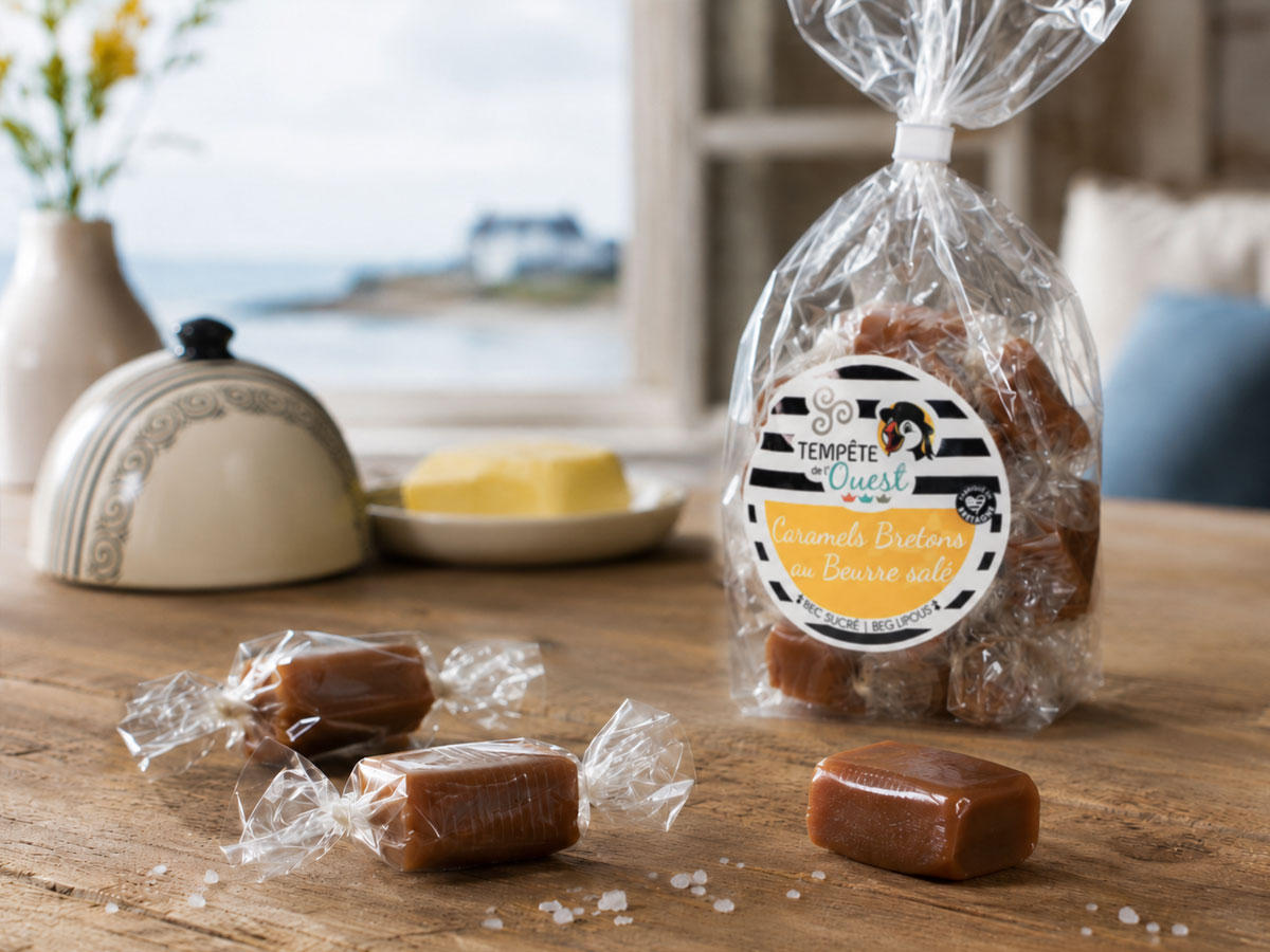 Bonbons caramels au beurre salé et sel de Guérande - 150g – Image 2