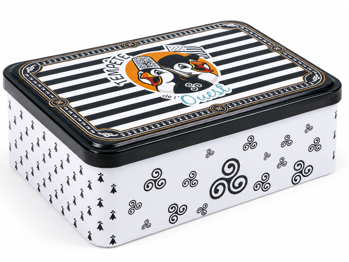 Boîte métal Tempête de l'Ouest - Palets bretons et galettes pur beurre 255g – Image 2
