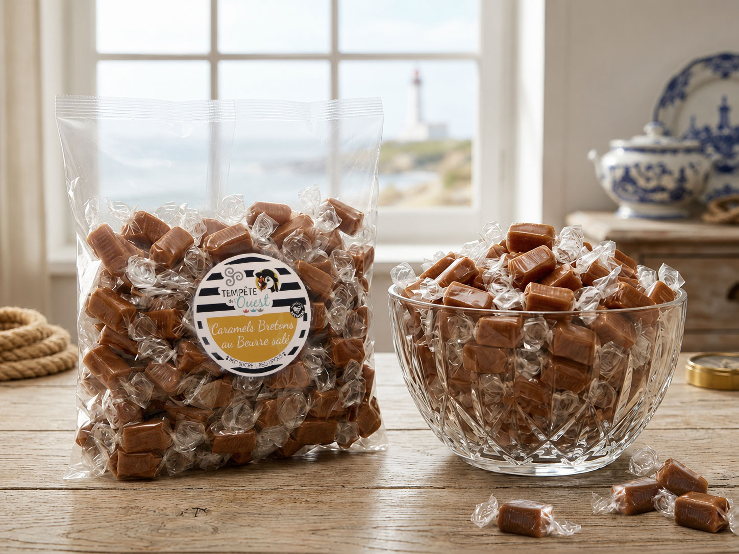 Caramels bretons au beurre salé et au sel de Guérande – 1 kilo – Image 2