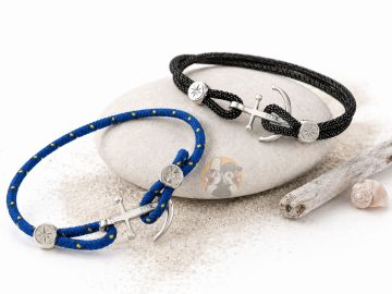 BON PLAN -25% ! Bracelet ancre Bretagne en Argent massif Cap Coz