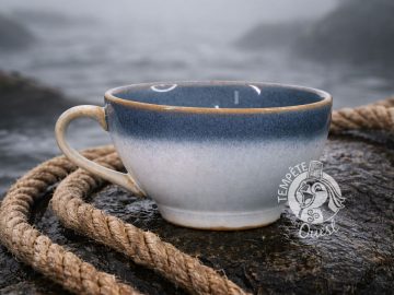 Alternative view of Bolée à cidre en grès avec anse - Skorneg