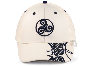 Casquette bretonne Hermines Beige / Bleu marine - Cancale