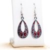Boucles d'oreilles Mosaïque celtique rouge