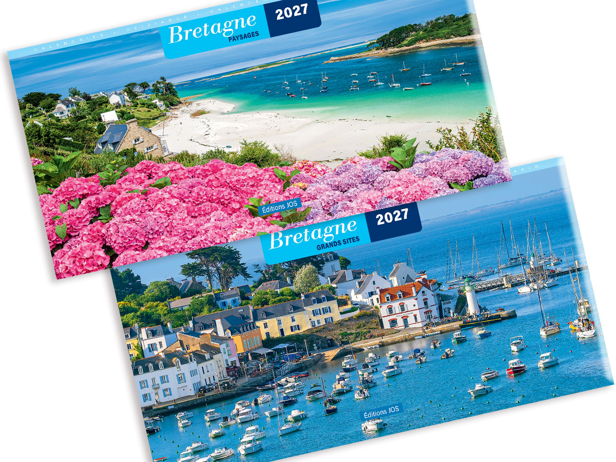COLLECTION 2027 ! Calendrier 2026/2027 breton Bretagne 16 mois - 30 x 15 cm - 2 modèles