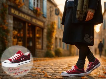 Alternative view of Chaussures en toile drapeau breton - Rouge