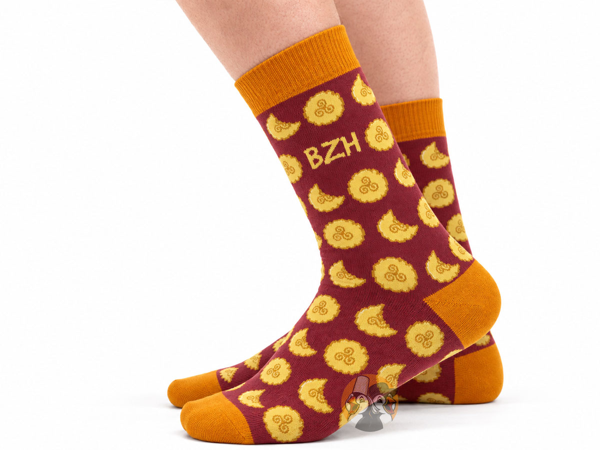 Chaussettes bretonnes humour Sablés bretons