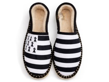 Alternative view of Chaussons espadrilles fourrés Drapeau Breton