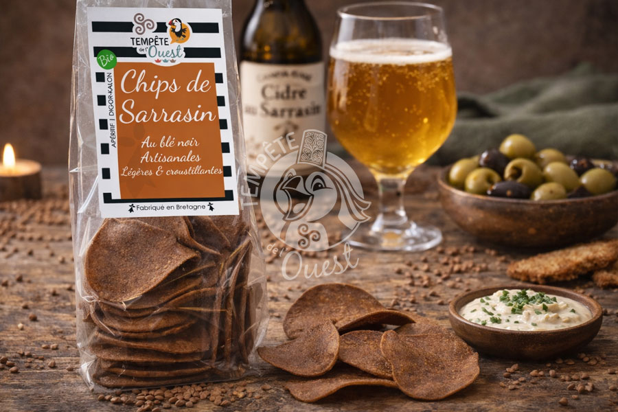 Chips de blé noir sarrasin artisanales - 100g – Image 4