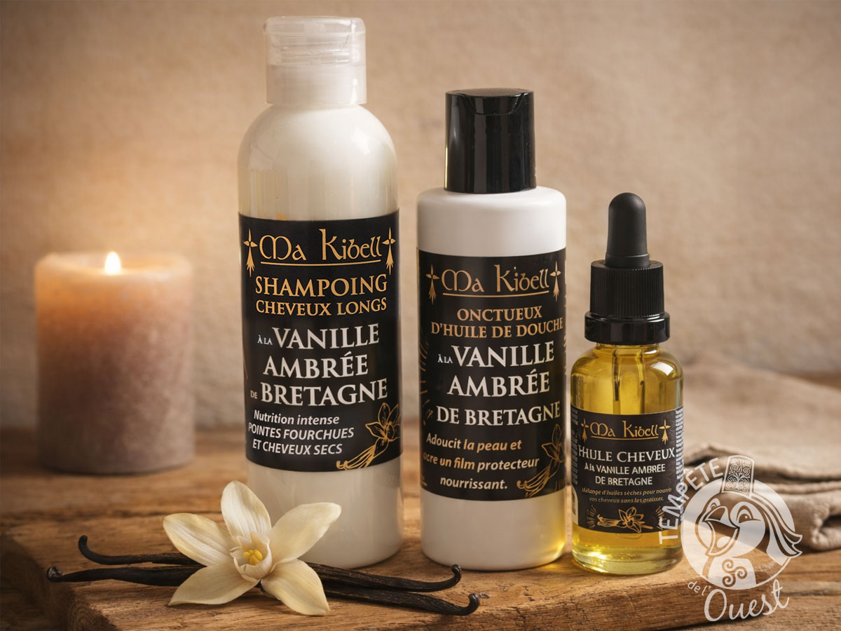 Huile sèche pour cheveux à la Vanille ambrée de Bretagne – Image 2