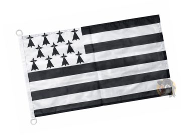 BON PLAN ! Drapeau breton Gwenn ha Du  45 x 30 cm  – Déstockage (défaut esthétique mineur)