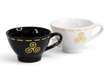 Coffret de 2 bolées à cidre Triskell noir et blanc - Iroise