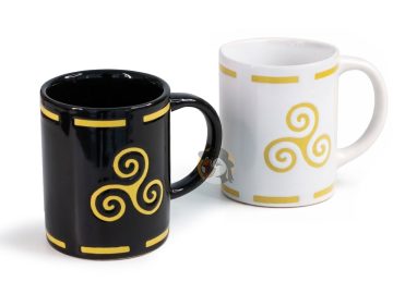 Coffret de 2 tasses expresso Triskell noir et blanc - Iroise