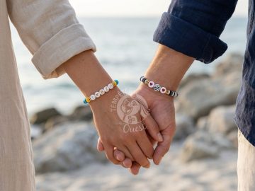 Alternative view of Bracelet breton heishi et perles symboles - Amour de Bretagne