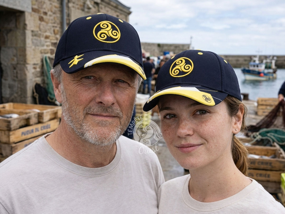 Casquette Bretagne Bleu marine / Jaune - Douarnenez – Image 3