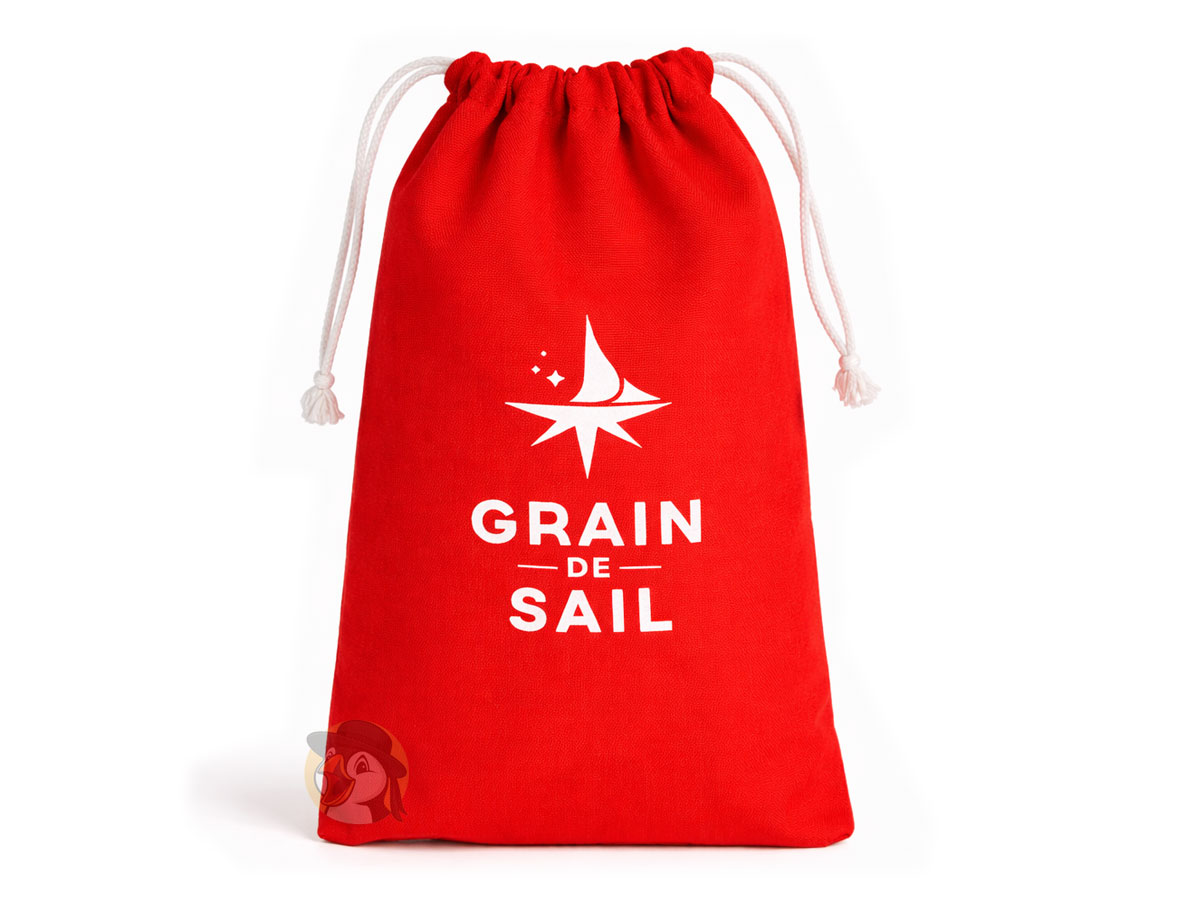 Pochon rouge en coton Grain de Sail