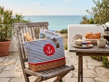 Alternative view of PROMO -50% ! Panier cabas en osier XL La vie est Belle en bord de Mer