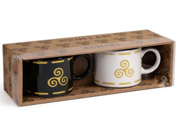 Alternative view of Coffret 2 mugs Triskell noir et blanc - Iroise