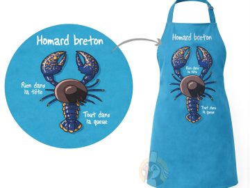 Tablier de cuisine Bretagne humoristique - Homard Breton