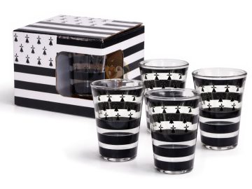 Set de 4 verrines / verres à shot Drapeau Breton