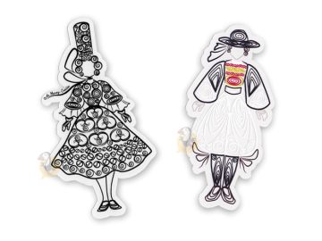 Autocollant Broderies - Bigoudène ou Breton