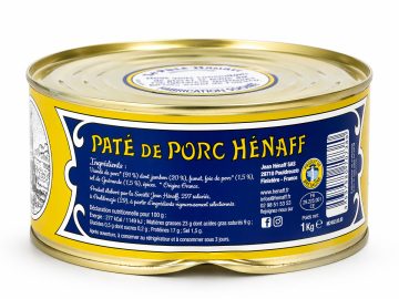 Pâté Hénaff - Maxi boîte de 1 kg – Déstockage (défaut esthétique mineur)
