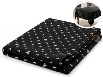 Nappe bretonne en coton Triskell et Hermines - Rectangulaire
